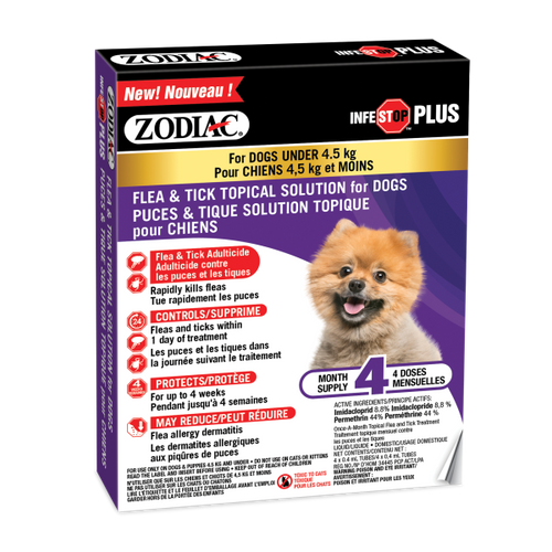 Zodiac Infestop Plus Flea & Tick Topical Solution for Dogs Under 4.5kg