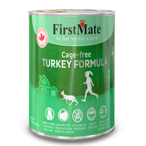FirstMate Limited Ingredient Cage Free Turkey 345g Canned Cat Food