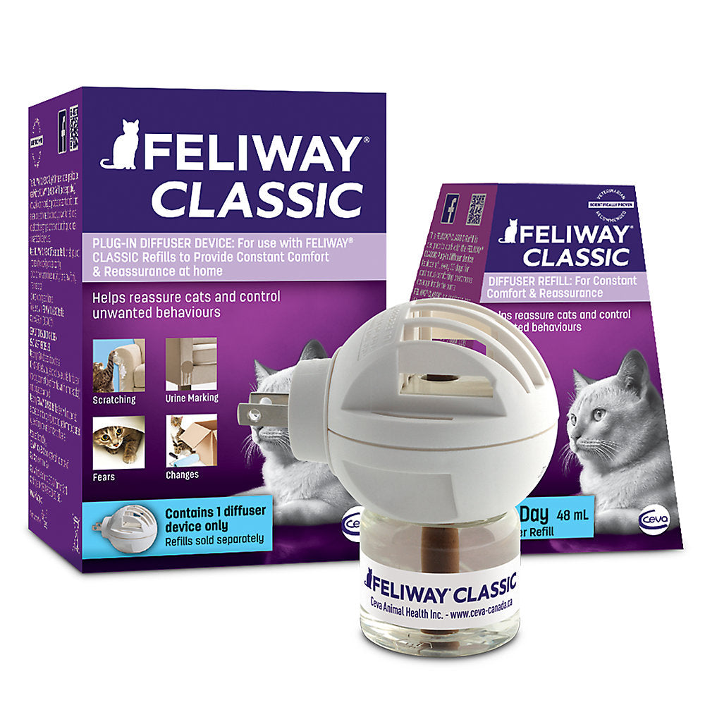 Feliway Classic Plug-In Calming Diffuser & Refill 30 Day Starter Kit 4 –  Critters Pet Health Store