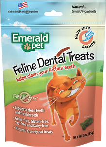 Emerald Pet Feline Dental Treats Salmon 85g Cat Treats