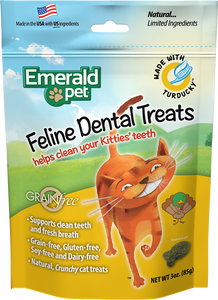 Emerald Pet Feline Dental Treats Turducky 85g Cat Treats