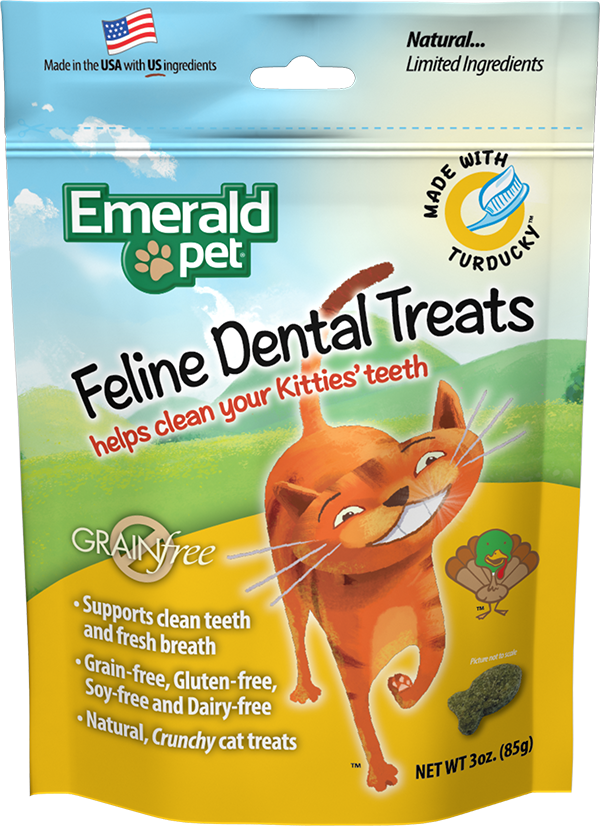Emerald Pet Feline Dental Treats Turducky 85g Cat Treats