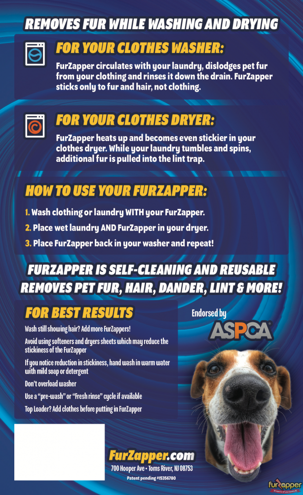 FurZapper enlève les poils de vos vêtements pendant le lavage - Sherbrooke  Canin
