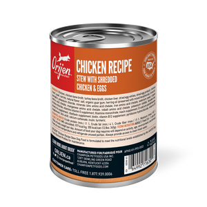 Orijen Premium Chunks 363g Chicken Recipe With Shredded Chicken & Eggs In Bone Broth Canned Dog Food