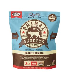 Primal Nuggets 3lbs Rabbit Raw Cat Food