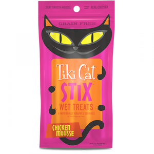 Tiki Cat Stix Chicken Mousse 6 Pack of Cat Treats 84g