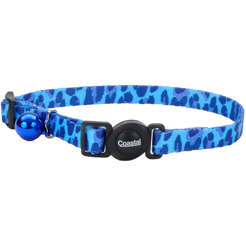 Coastal Adjustable Safe Cat Fashion Collar 8-12IN Breakaway Blue Spots
