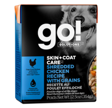 Load image into Gallery viewer, GO Skin + Coat Care Shredded Chicken 354g Canned Dog Food