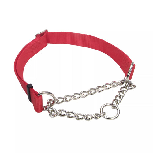 Coastal Adjustable Martingale Check Training Red Dog Collar