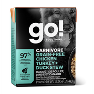 GO Carnivore Grain-Free Chicken, Turkey + Duck Stew Canned Dog Food Case 12 x 354g