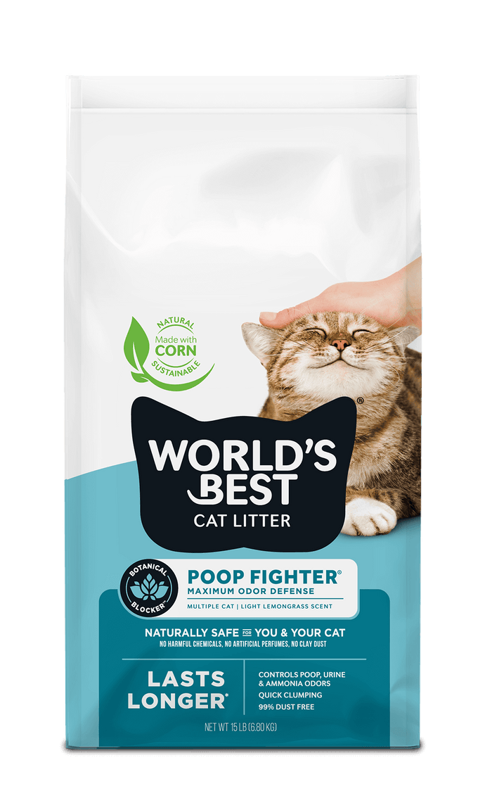 Worlds Best Poop Fighter Lemongrass Scented Cat Litter