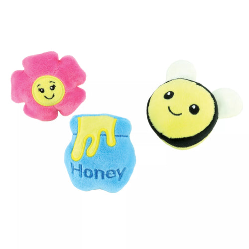 Li'l Pals Honey Bee 3 Pack Plush Dog Toy Combo
