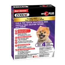 Load image into Gallery viewer, Zodiac Infestop Plus Flea &amp; Tick Topical Solution for Dogs Under 4.5kg