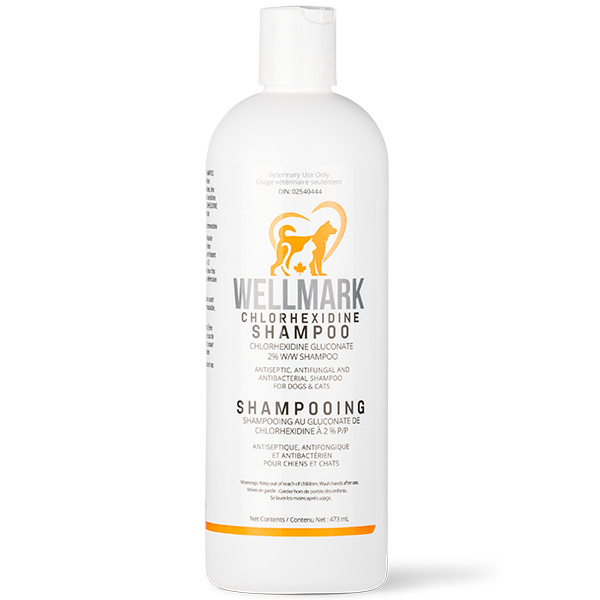 Wellmark Chlorhexidine Shampoo Itch Relief - Antiseptic, Antibacterial & Antifungal Shampoo 473ml Dog & Cat