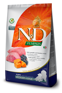 Farmina N&D Puppy Pumpkin, Lamb and Blueberry MED-MAXI Dog Food