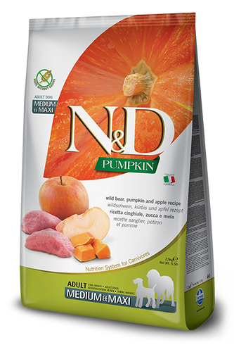 Farmina N&D Pumpkin Boar & Apple MED-MAXI 12kg Dog Food