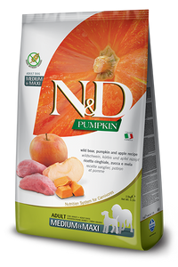 Farmina N&D Pumpkin Boar & Apple MED-MAXI 12kg Dog Food