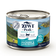 ZIWI Peak Wet Mackerel & Lamb Canned Cat Food Individual 185g SKU 306