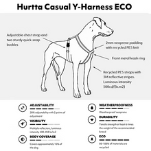 Load image into Gallery viewer, Hurtta ECO Casual Raven Dog Y-Harness