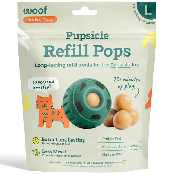 Woof Pupsicle Pops Beef & Peanut Butter Dog Treat