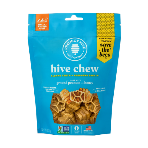 Project Hive Honey & Peanut Butter Small/Medium Dental Dog Chews