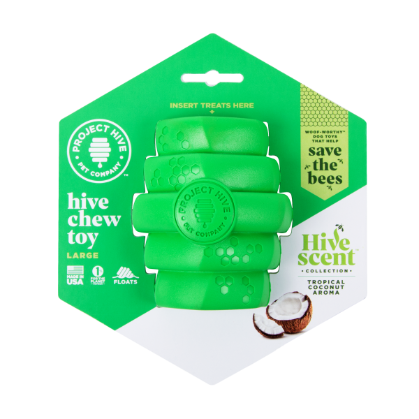Project Hive Large Chew Toy Tropical Coconut Scent Dog Toy