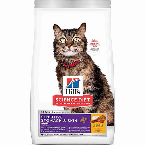 Hill's Science Diet Adult Sensitive Stomach & Skin 3.18KG Cat Food