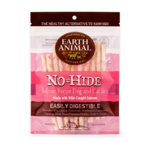 Earth Animal Dog and Cat No-Hide Wild Caught Salmon Stix Chews 10 Pack