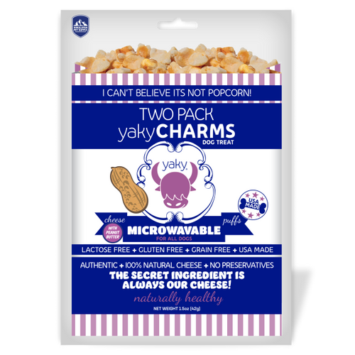 Himalayan Yaky Charms Microwavable Cheese & Peanut Butter 2 Pack 42g Dog Treats