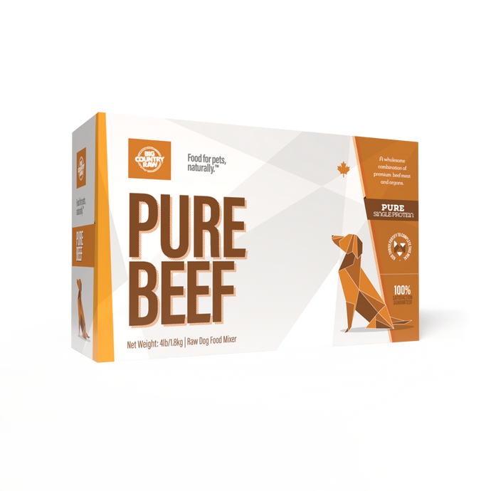 SPECIAL ORDER Big Country Raw Pure Beef CARTON - 4 lb