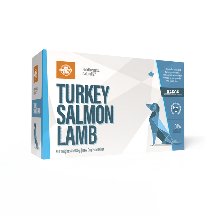 SPECIAL ORDER Big Country Raw Turkey Salmon Lamb CARTON - 4 lb