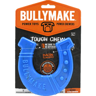 Bullymake Tough Chew Nylon Horseshoe Blue Bacon Flavour Dog Toy