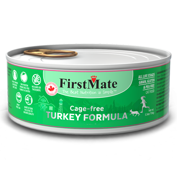 FirstMate Limited Ingredient Cage Free Turkey 156g Canned Cat Food
