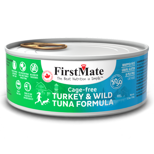FirstMate Cage Free Turkey & Wild Tuna 50/50 Canned Cat Food