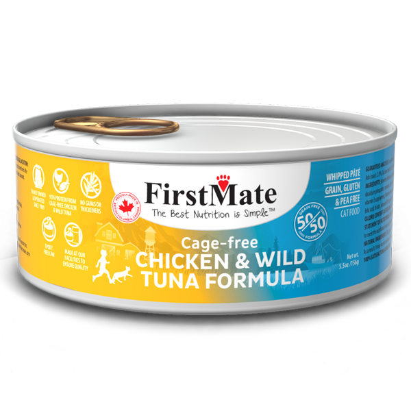 FirstMate Cage Free Chicken & Wild Tuna 50/50 Canned Cat Food