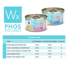 Load image into Gallery viewer, Weruva WX Lowest Phosphorus Tilapia &amp; Tuna In A Hydrating Puree Canned Cat Food Case 12 x 85g