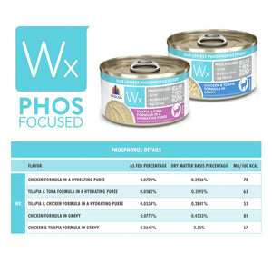 Weruva WX Lowest Phosphorus Tilapia & Tuna In A Hydrating Puree 85g Canned Cat Food