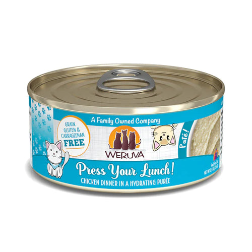 Weruva Cat Paté Press Your Lunch! Chicken Dinner in a Hydrating Purée Cat Food