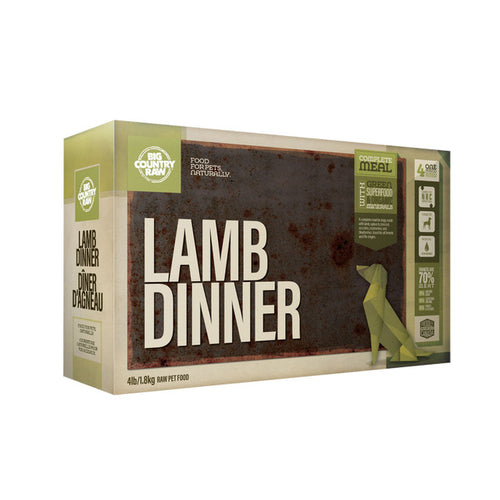 SPECIAL ORDER Big Country Raw Lamb Dinner CARTON - 4 lb