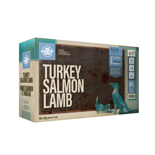 SPECIAL ORDER Big Country Raw Turkey Salmon Lamb CARTON - 4 lb
