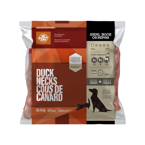 Big Country Raw Duck Necks (Skinless) - 1 lb