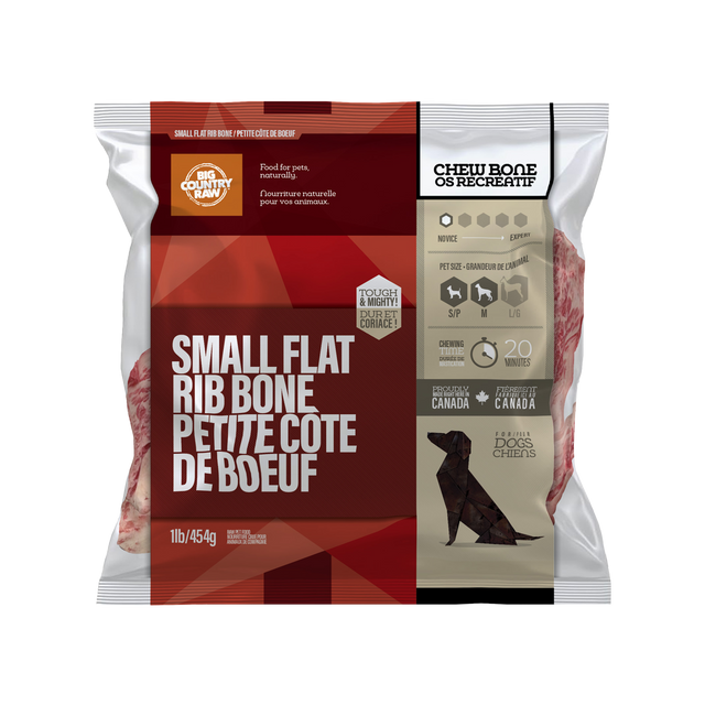 SPECIAL ORDER Big Country Raw Flat Rib Bone Small - 1 lb