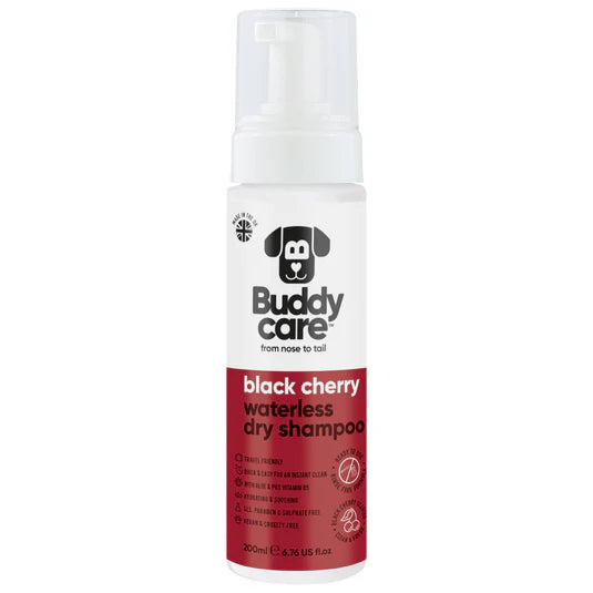 Buddycare Black Cherry 200ml Waterless Dry Dog Shampoo