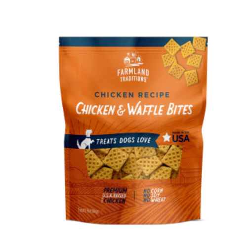 Farmland Traditions Chicken and Waffle Bites 170g Dog Treats