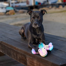 Load image into Gallery viewer, Canada Pooch Freeze &amp; Chill Cooling Pal Rainbow Crocodile Dog Toy