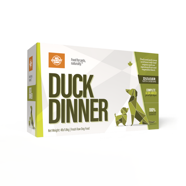 SPECIAL ORDER Big Country Raw Duck Dinner CARTON - 4 lb
