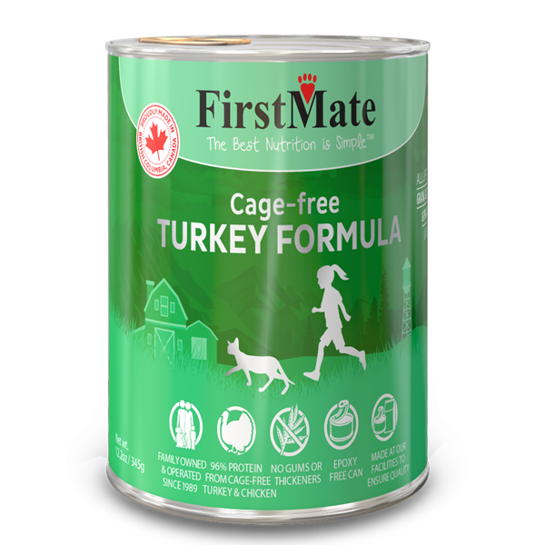 FirstMate Limited Ingredient Cage Free Turkey 345g Canned Cat Food