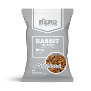 Hero Mini Bones Rabbit 100pk Dog Treats