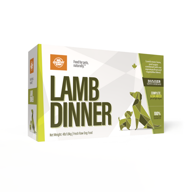 SPECIAL ORDER Big Country Raw Lamb Dinner CARTON - 4 lb