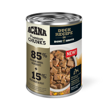 Load image into Gallery viewer, Acana 369g Premium Chunks Duck Recipe In Bone Broth Canned Dog Food